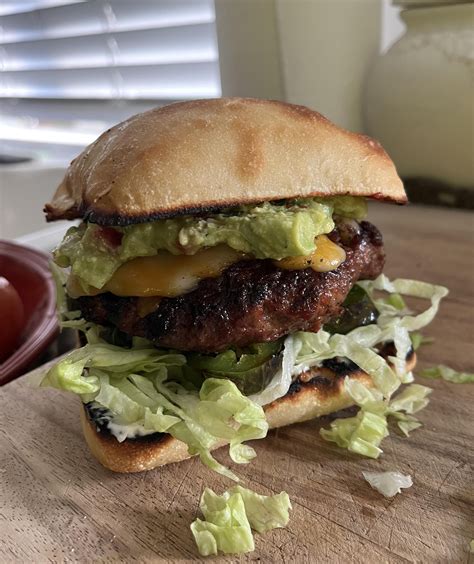 [homemade] Beef And Chorizo Burger R Food