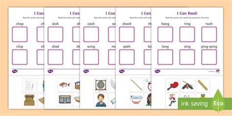 Middle East I Can Read Phase 3 Consonant Digraph Words Worksheets