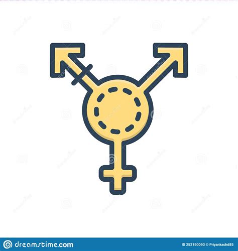 Color Illustration Icon For Trans Transgender And Gender Stock Vector Illustration Of Gender