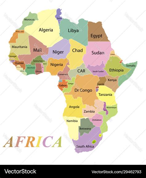 Africa Map Country Names - Robin Christin