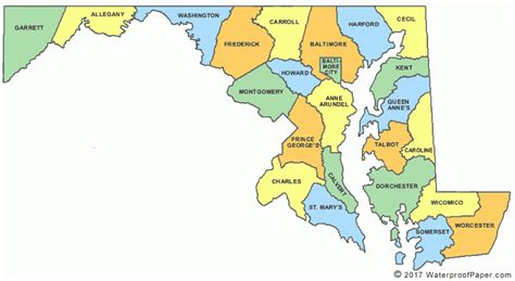 MD Counties Map