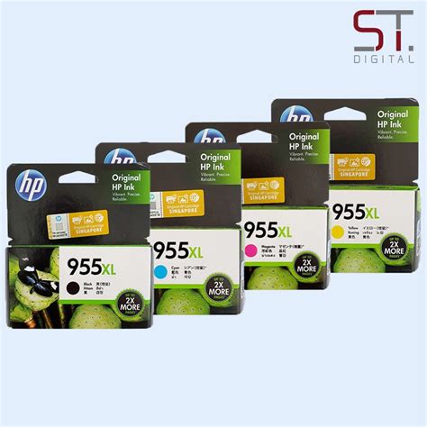 Hp 955xl Black Cyan Magenta Yellow Ink Cartridge For Printer Officejet Pro 7720 7730 7740