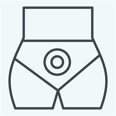 Icon Butt Pain Related To Body Ache Symbol Line Style Simple Design