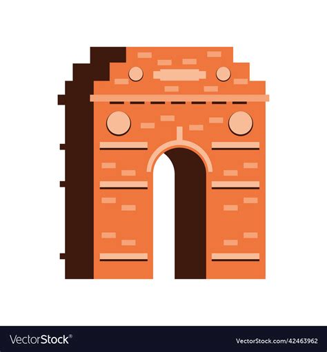 Indian Landmark Gate Royalty Free Vector Image