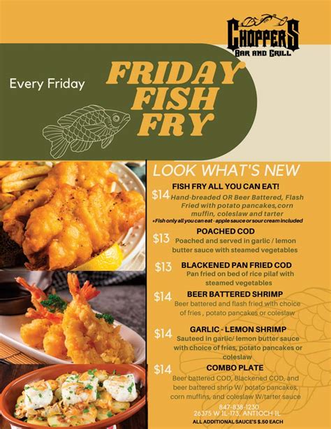 Fish Fry Every Friday At Choppers Bar And Grill Antioch Il