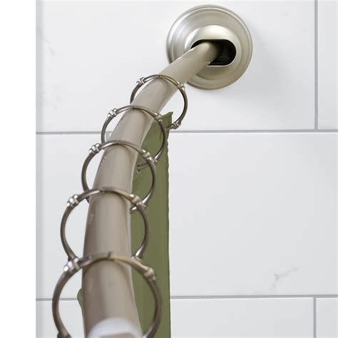 Snapklik.com : Zenna Home TENSION Rustproof Curved Shower Curtain Rod