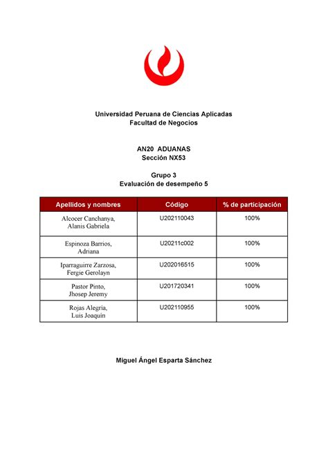 Din Mica Semana Universidad Peruana De Ciencias Aplicadas Facultad