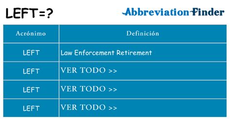 ¿Qué significa LEFT? 
