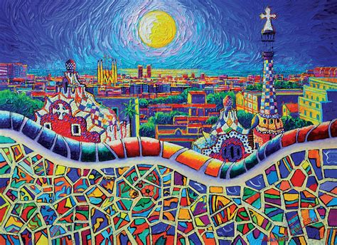 Magical Barcelona Night 1000 Pieces Lucky Puzzles Puzzle Warehouse