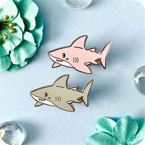 Pool Shark Hard Enamel Pin Shark Pin Rubber Ducky Pin Cute Etsy