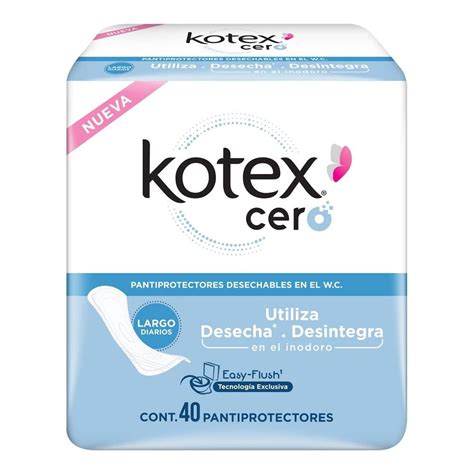 Pantiprotectores Kotex Cero Largos 40 Pzas Walmart