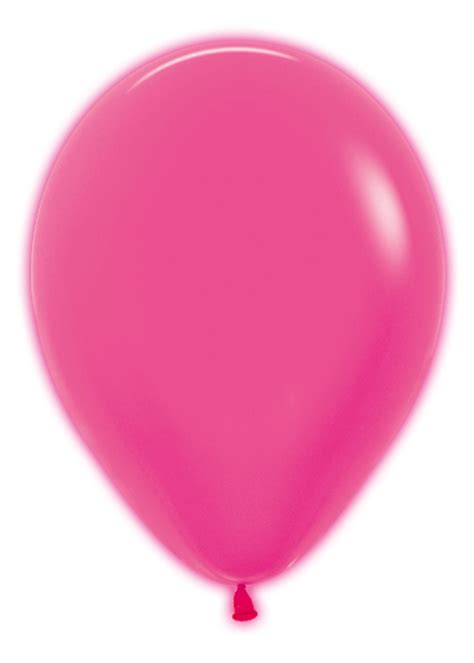 Inflated Neon Pink Helium Latex Party Balloon