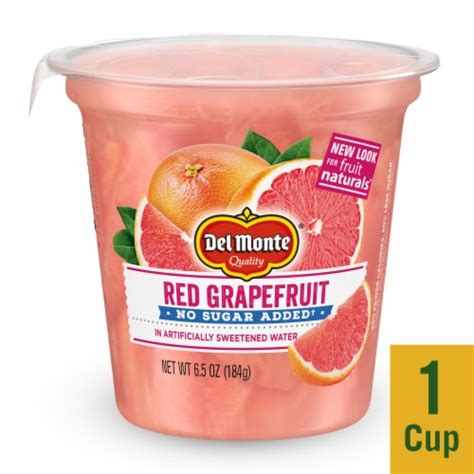 Del Monte® No Sugar Added Red Grapefruit Fruit Cup Snacks 65 Oz Kroger