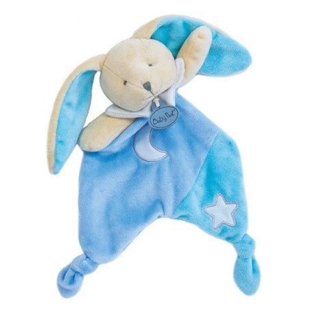 Doudou Babynat Lapin Bleu Bn Les Luminescents Plat