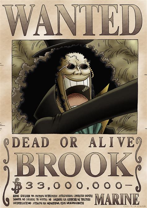 One Piece Wanted Poster Brook