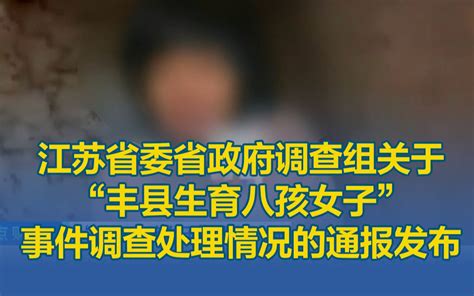 结果来了！江苏省委省政府调查组关于 “丰县生育八孩女子” 事件调查处理情况的通报发布哔哩哔哩bilibili