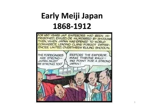 Ppt Early Meiji Japan 1868 1912 Powerpoint Presentation Free