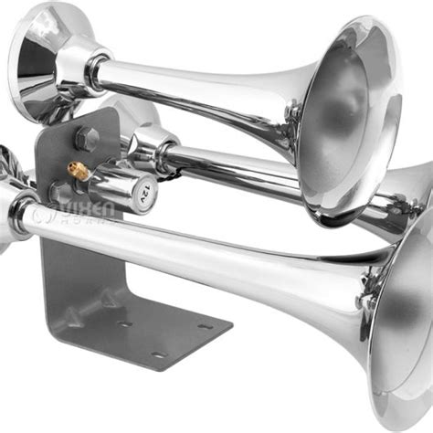 VIXEN HORNS VXO8560 3318C TRIPLE TRUMPET TRAIN AIR HORN CHROME PLATED