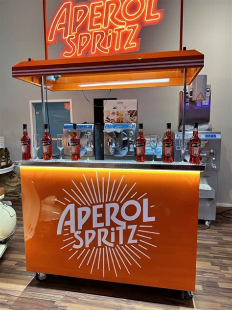 Aperol Spritz Mobile Bar Theke Auf R Dern Cocktailbar Eisbedarf Zubeh R