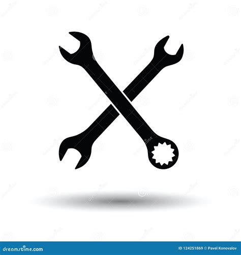 Crossed Wrench Icon Stock Illustrations 3890 Crossed Wrench Icon