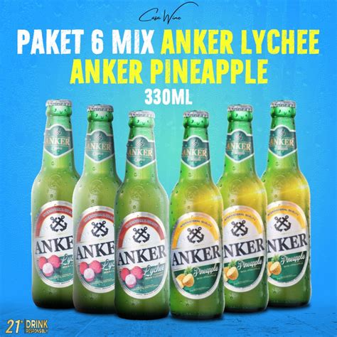 Paket 6 Mix Anker Lychee And Anker Pineapple Casawine Hidden Gem