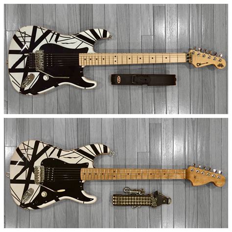 Evh Charvel Artist Series Black And White Striped Guitar And Evh Fender ‘78