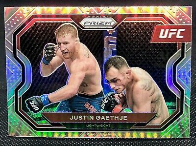 2021 Panini Prizm UFC Justin Gaethje Horizontal Silver Prizm 141 SP EBay