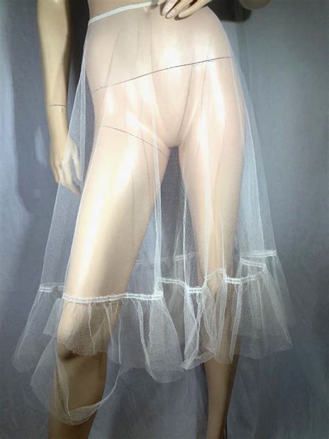 Vintage Sheer Half Slip Petticoat Skirt S Lingerie Gem