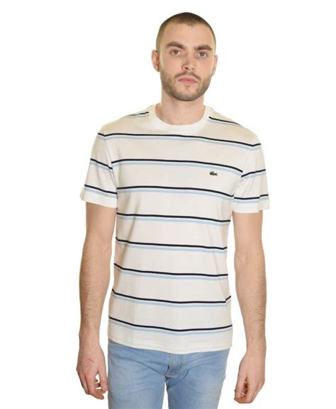 Lacoste Striped Crew Neck T Shirt T Shirts From Jonathan Trumbull UK