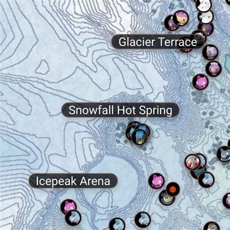 Pokemon Legends Arceus Snowfall Hot Spring Pokemon Items Map