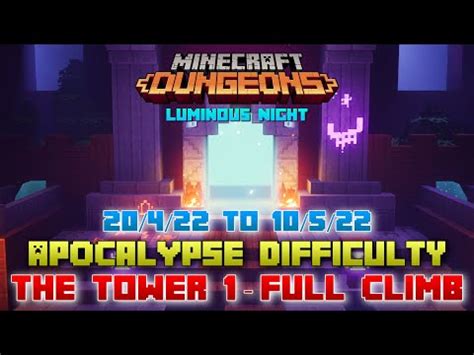 Minecraft Dungeons Luminous Night The Tower 1 Apocalypse Full Climb