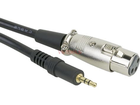 XLR Female Jack To 3 5mm Male 1 8in TRS Stereo Microphone