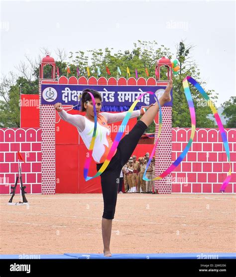 Jaipur India September 2 2022 Police Personnel Demonstrate Their