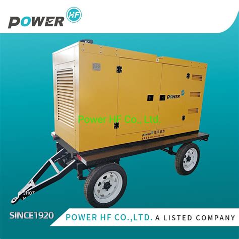 15 Kw Portable Silent Mobile Trailer 19 Kva Three Phase 380v Water