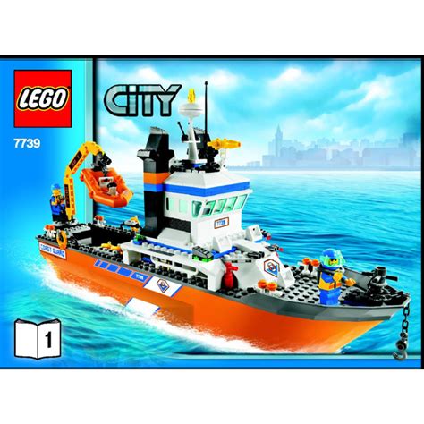Lego Coast Guard Patrol Boat And Tower Set 7739 Instructions Brick Owl