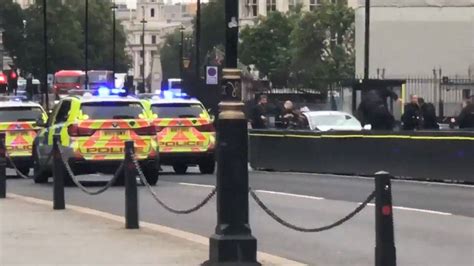 Car Crashes Into Uk Parliament Barriers Several Pedestrians Injured