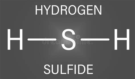 Hydrogen Sulfide H S Molecule Toxic Gas With Characteristic Odor Of