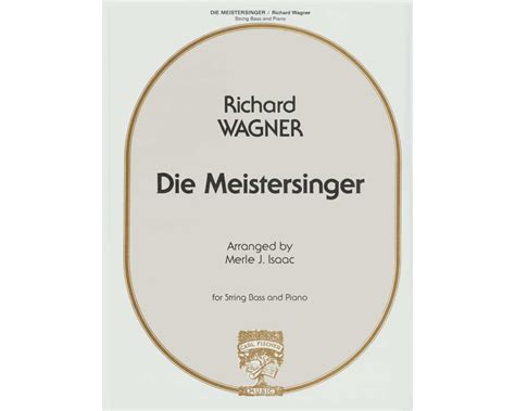 CFE24-Wagner (Isaac) DIE MEISTERSINGER - lemur music