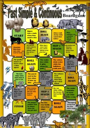 Past Simple Continuous Board Game Pdf Holymsa