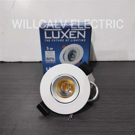 Jual LAMPU LED SPOTLIGHT LUXEN 5W 5 WATT TANAM PLAFON LAMPU DOWNLIGHT