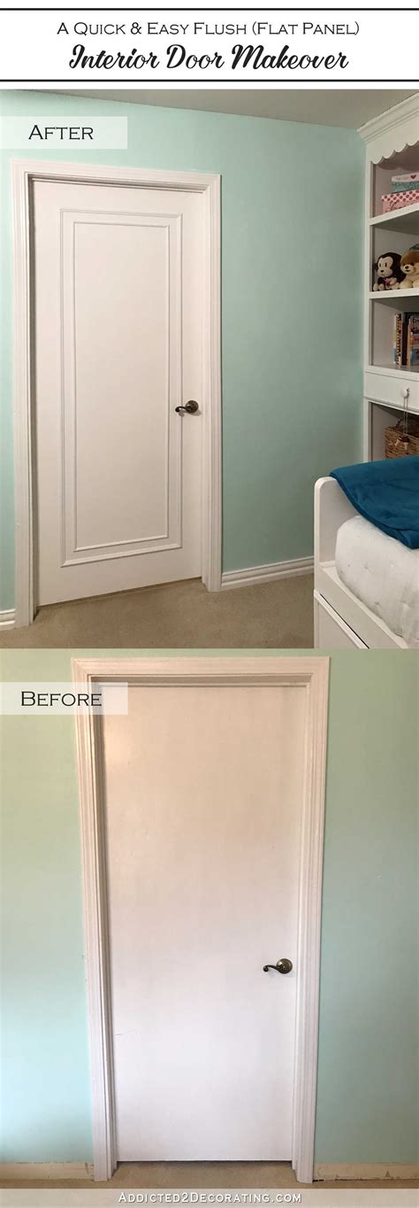 An Easy And Inexpensive Way To Update Flush Flat Panel Interior Doors