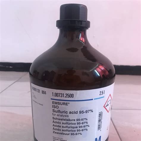 Jual Sulfuric Acid Asam Sulfaf H2SO4 Merck Pro Analis 2 5 Liter