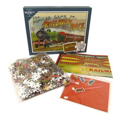 Railway Race Piece Jigsaw Puzzle Board Game Retro Vintage Gift Trains