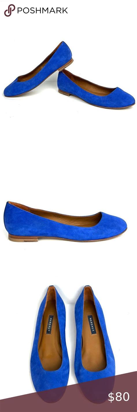 Margaux The Classic Flat Electric Blue Suede Ballerina Slip On Shoes 6