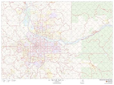 Multnomah County Zip Code Map Map