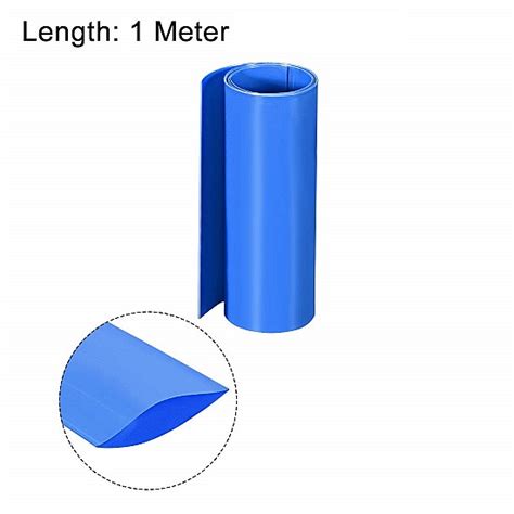 230mm 1 Meter PVC Heat Shrink Sleeve Blue For Lithium Cell Pack