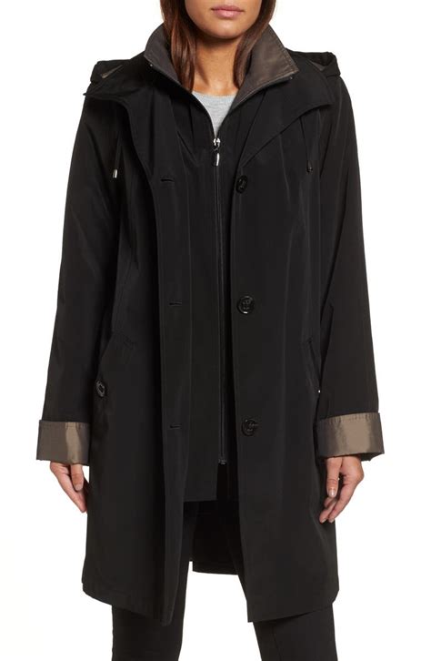 Gallery A Line Raincoat With Detachable Hood And Liner Online Exclusive