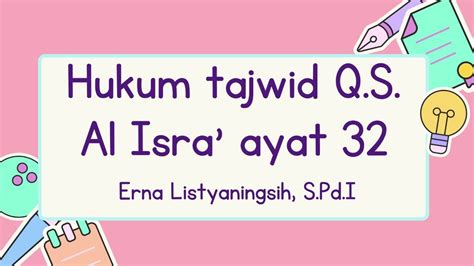 Hukum Tajwid Surat Al Isra Ayat Youtube