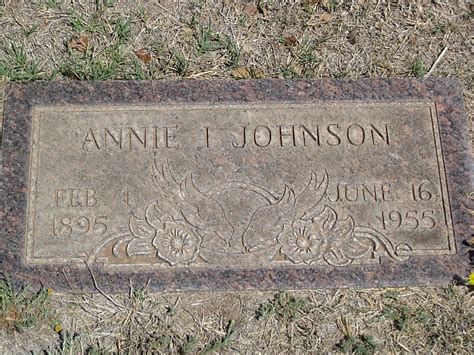 Annie Isabell Mcgowan Johnson Memorial Find A Grave