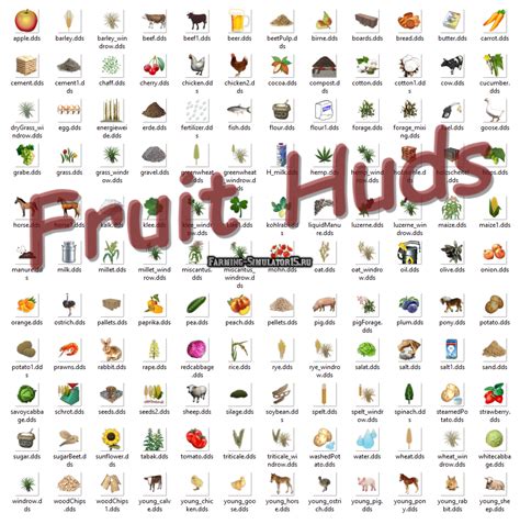 Мод иконки FRUIT HUDS Farming Simulator 2015